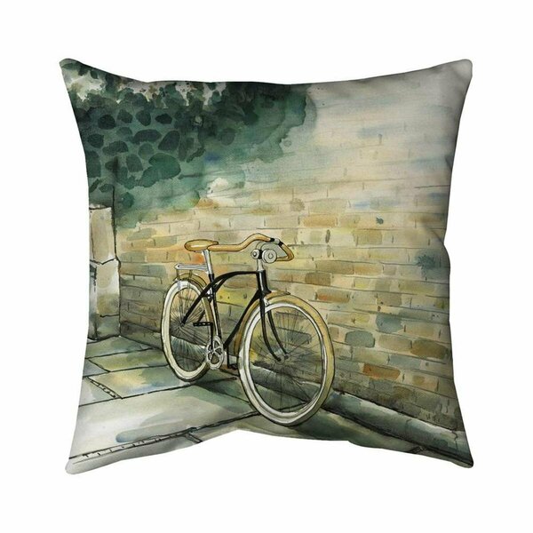 Begin Home Decor 26 x 26 in. Old Urban Bicycle-Double Sided Print Indoor Pillow 5541-2626-TR76